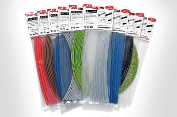 coloured pre-cutted heat shrink tubing HIS-3 Bag in blister bags