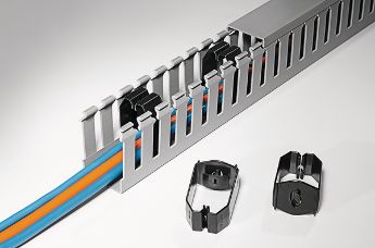Keep your panel orderly and save time and costs with HelaDuct wire trunking retainers and other accessories.