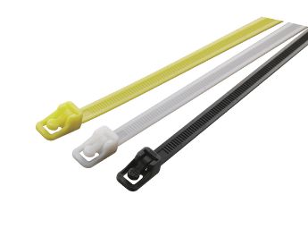 The reusable ORF cable ties are designed for easy release with one-hand.
