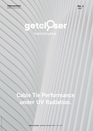White paper cover for “The Effect of UV Radiation on Cable Tie Performance”