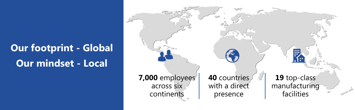 Where 7,000 people in 40+ countries shape the future of cable management.  Powered by 19 world-class manufacturing facilities.