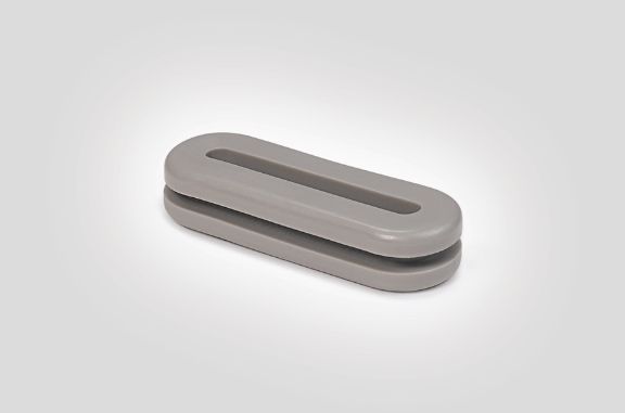 Snap in cable grommet: protects cables from sharp edges