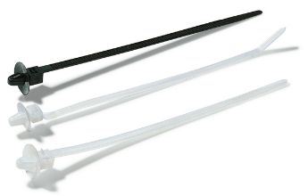1-Piece Cable Tie with fixing element, with Arrowhead and Disc