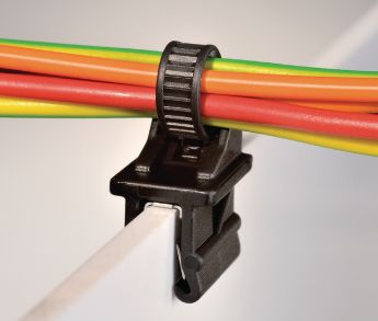 Cable tie with fixing element EdgeClip twistable
