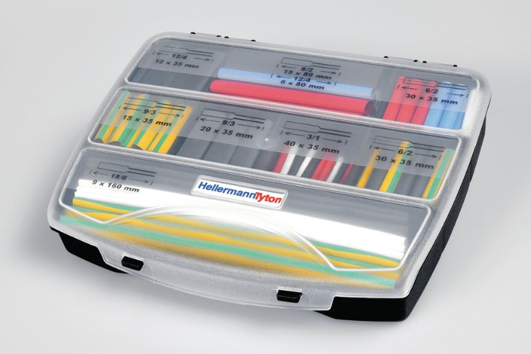 Assortment boxes for heat shrink tubing