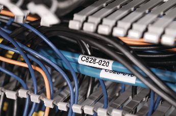 Printable, flexible, self-laminating: Helatag 1209 wire labels.