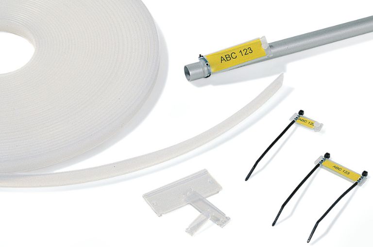 versatile, transparent carriers, HFX labels, durable protection, flexible mounting, HC cable, HVR cable
