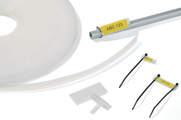 versatile, transparent carriers, HFX labels, durable protection, flexible mounting, HC cable, HVR cable