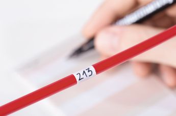 cable labels, manual marking, durable, self laminating