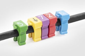 Preprinted clip on cable markers