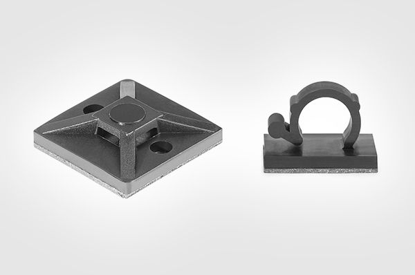 Cable clip solutions: adhesive and screw-in options