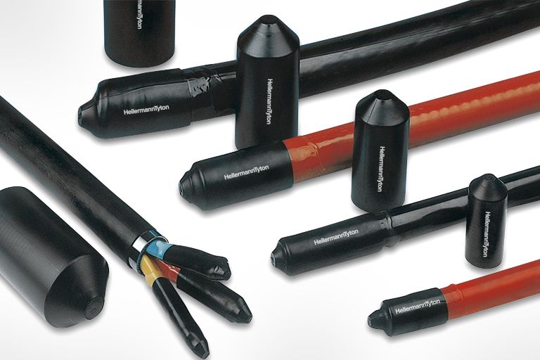 Printable heat shrink end caps