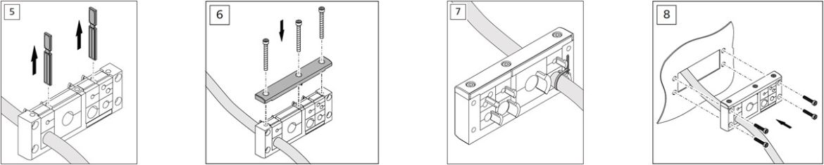 How to install cable entry system VarioPlate steps 5 to 8