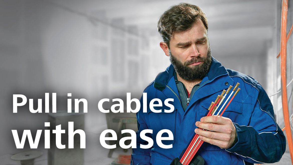 Cable puller tool for electricians to easily route cables