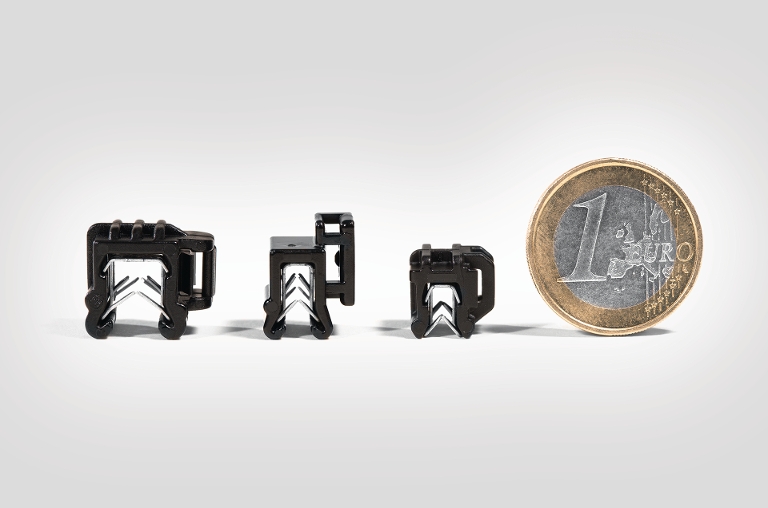 cable clip for edges (EdgeClip Mini) is 30% smaller than other cable tie mounts