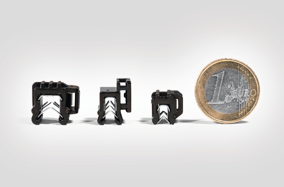 cable clip for edges (EdgeClip Mini) is 30% smaller than other cable tie mounts