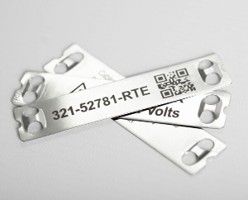 Printing on steel markers for industrial marking from pre-print by hellermanntyton